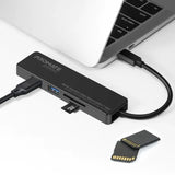 Promate Multi-Function High Speed USB-C Hub 2 USB 3.0 Ports, HDMI Port,MicroSD & SD Card Slot