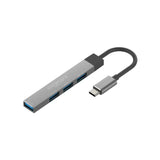 Promate 4-in-1 USB-C Multi-Port Data Hub in Gray Finish