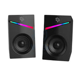 Porodo Gaming Gaming Stereo Wired Speakers Volume Knob Control - 1.1M / 3.5mm Aux / USB - Black