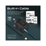 Promate 33W Super Speed USB-C PD QC Wall Charger Black