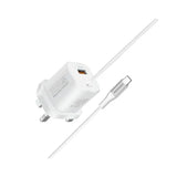 Promate 33W Super Speed USB-C PD QC Wall Charger White