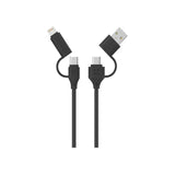 Promate 60W High-Speed Multi Connector Cable Equipped with USB-C Lightning and USB-A Connectors