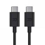 كابل Ravpower Rp-Cb068 بطول 2 متر من النوع C إلى النوع C، مصنوع من مادة TPE، لون أسود