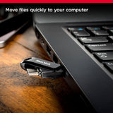 Sandisk Ultra Dual Drive Go Flash Drive – 128Gb/ 400Mb/S/ Usb 3.1 Gen 1/ Usb-C/ Black