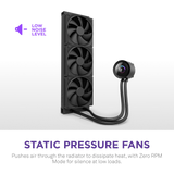 Nzxt Kraken Plus 360Mm V2 Display And Radiator Fans Aio Liquid Cooler Black