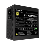مزود طاقة جيجابايت GP750GM ذهبي 750 واط معياري بالكامل أسود