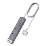RAVPower Wall Charger 30W Power Strip UK - 3M / USB-A / Type-C - Gray