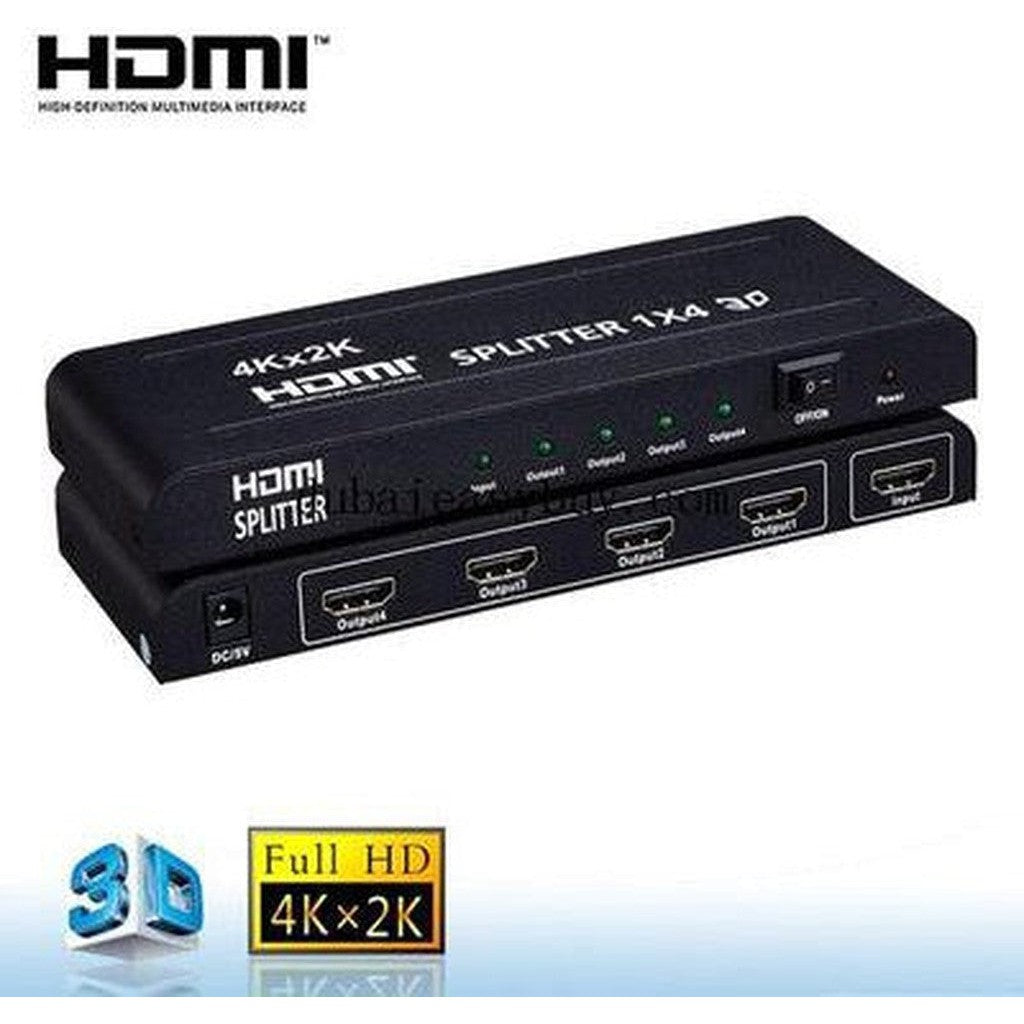 KiWiBiRD HDMI Splitter 1 Auf 4 - 4K Verteiler Für 4 Monitore Mit PS5, PC & TV