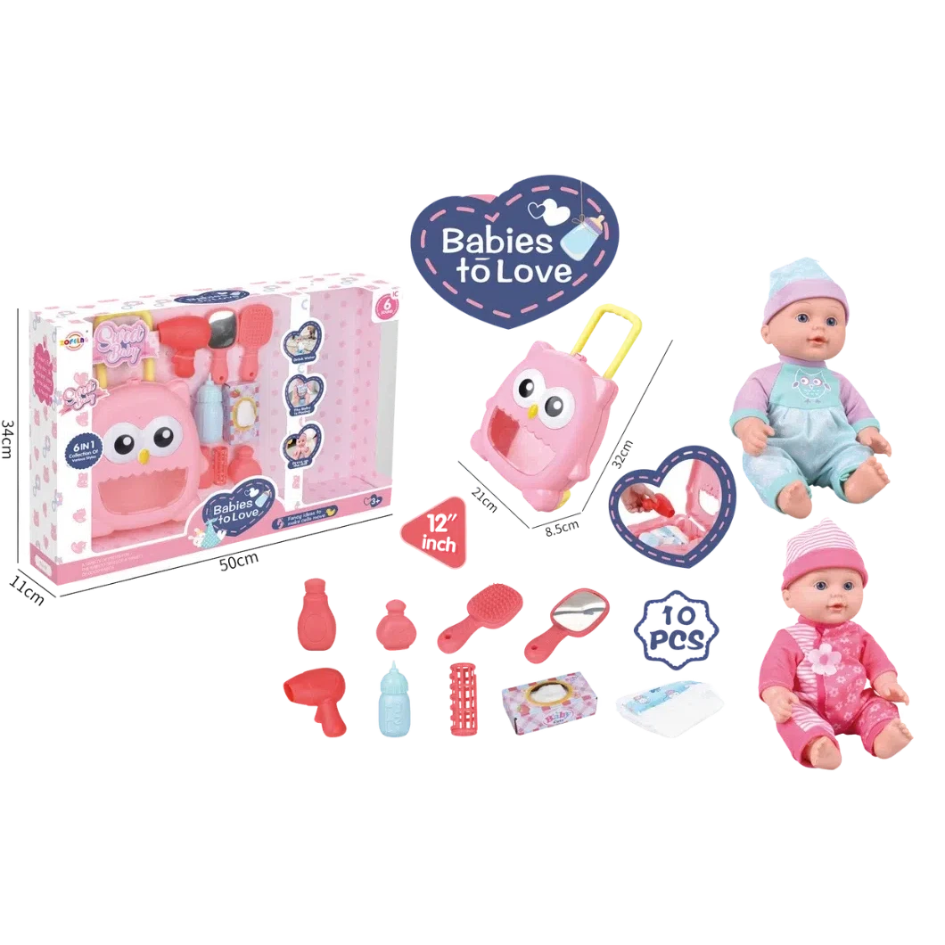 10 Pieces, 6 In One Doll Set With Accessories-L007-2-Dolls-Other-Star Light Kuwait