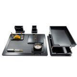 Wooden Desk Organizer Set Wooden Color 108B - Set of 8