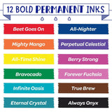 Crayola 12 CT TAKE NOTE PERMANENT MARKERS - WRITE ON ALMOST ANYTHING