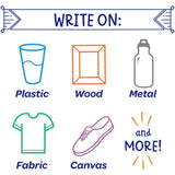 Crayola 12 CT TAKE NOTE PERMANENT MARKERS - WRITE ON ALMOST ANYTHING