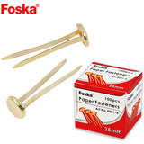 19Mm Foska Paper Fasteners - 4001 5B-Pins And Clips-Foska-Star Light Kuwait