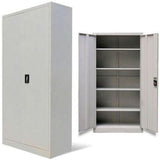 2 Door File Cabinet Gray-Filiing Accessories-Bab Al-Saif Est-Star Light Kuwait