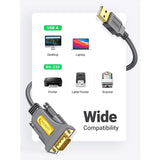 UGreen USB to RS232 DB9 Serial Adapter Cable Black