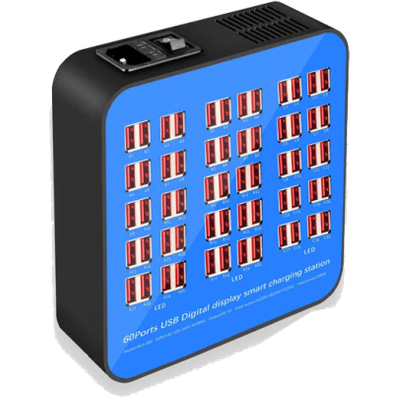 20/30/40/60 Usb Digital Display Smart Charging Station – Star Light Kuwait