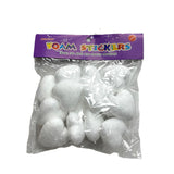 Foam Heart Shaped Solids  White  Size 4.5Cm 4 Pcs