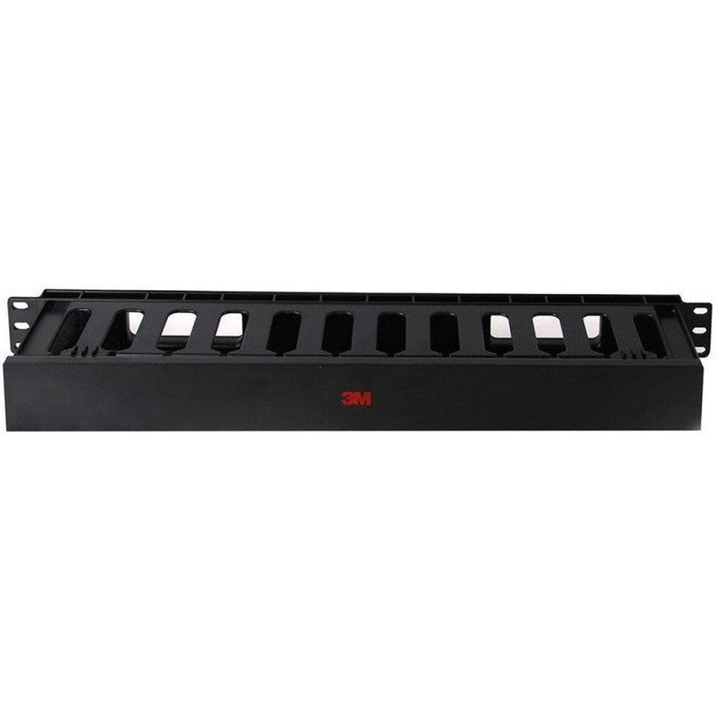 3M 19'' 1U Horizontal Rack Mount Cable Management Unit With Panel Plas ...