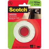 3M Scotch 114 Heavy Duty Mounting Tape, 1 in x 50 in