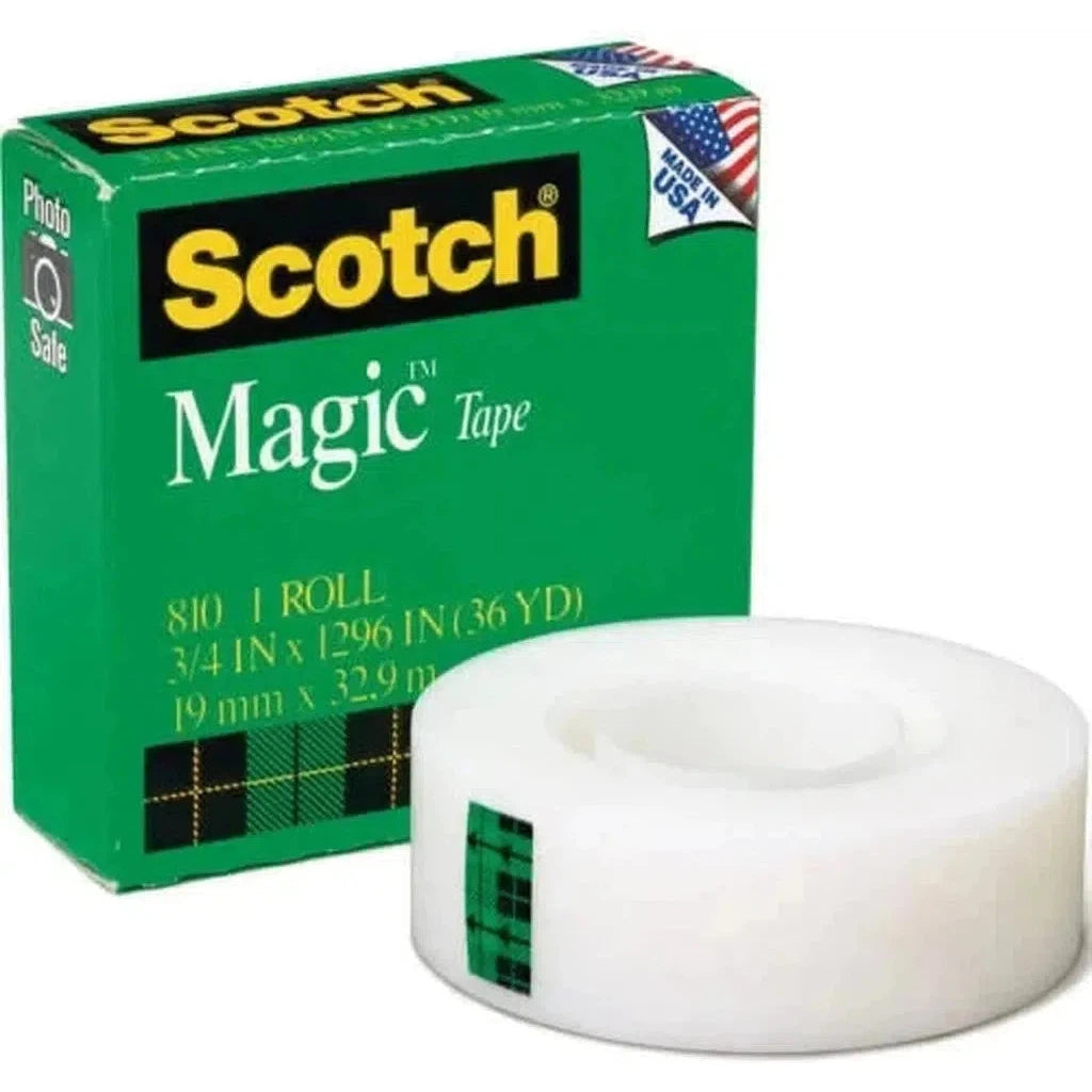 3M Scotch 810 Magic Tape-Tapes And Adhesives-Other-3/4 inch 36 Yards Medium-Star Light Kuwait