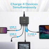 Anker Powerport Atom III Slim Power Charger - 63W / 2x USB-A / 2x USB-C / Black Fabric