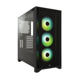علبة كمبيوتر Corsair ICU 4000X RGB متوسطة الحجم، لون أسود