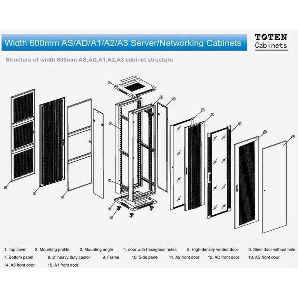 42U 600X1000Mm Server Rack With Fan Pdu Toten-Server Rack-Other-Star Light Kuwait