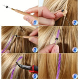 48Pcs Colorful Synthetic Hair Feather With Tool, 12 Colors Long Straight Synthetic Hair Feather Extensions 40.64 Cm