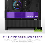 علبة NZXT H3 Flow (2025) Micro-ATX متوسطة الحجم - أسود بالكامل