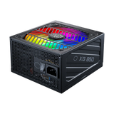 مزود طاقة Cooler Master Xg850 Argb بقوة 850 واط، حاصل على شهادة 80 Plus Platinum، قابل للفصل بالكامل - أسود
