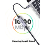 محول UGREEN من USB Type C إلى إيثرنت 10/100/1000 ميجابت في الثانية (رمادي فضائي) CM199 