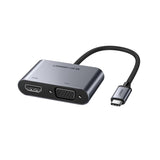 UGREEN USB-C to HDMI + VGA +USB 3.0 Adapter with PD - Space Gray