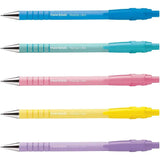 Paper Mate Flexgrip Ultra Pastel Ballpoint Pens (Blue Ink, 5 Count)