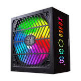 مزود طاقة Cooler Master Xg850 Argb بقوة 850 واط، حاصل على شهادة 80 Plus Platinum، قابل للفصل بالكامل - أسود