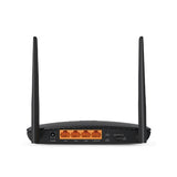 راوتر TP-Link AC750 ثنائي النطاق 4G LTE - سرعة 433 ميجابت في الثانية / منفذ واحد لبطاقة SIM / منفذ واحد WAN + LAN / 3 منافذ LAN