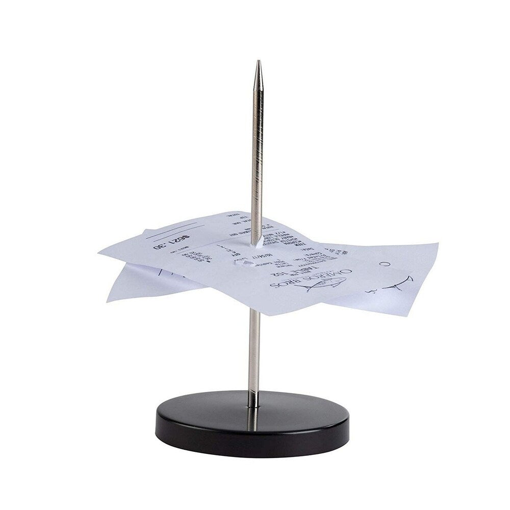Desk organizer with a pen holder and paper clips on a white background