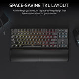 Corsair K70 Core Tkl Red Rgb Wireless Mechanical Gaming Keyboard - Black