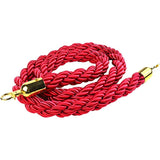 Red Velvet Rope Stanchion with Gold Hooks - 150 CM