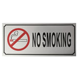 NO SMOKING Sticker Sign For Wall Aluminium Size 12*30 Cm