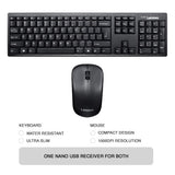 Lenovo 100 Wireless Keyboard and Mouse Combo - Wireless / USB Receiver / 1000dpi / English/Arabic / Black