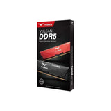 ذاكرة ألعاب مكتبية من نوع TeamGroup T-Force Vulcan CL38 بسعة 64 جيجابايت من نوع DDR5 بتردد 6000 ميجاهرتز (32 جيجابايت × 2) بدون إضاءة RGB، مزودة بمشتت حراري من الألومنيوم، متوافقة مع تقنية Intel XMP 3.0 و AMD Expo.