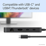 Microsoft Surface USB4 Dock - USB Type-C / USB-A 3.2 Gen 2 / HDMI 2.1 / Gigabit Ethernet - Black