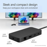 Microsoft Surface USB4 Dock - USB Type-C / USB-A 3.2 Gen 2 / HDMI 2.1 / Gigabit Ethernet - Black