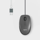 ماوس لوجيتك M100 سلكي - ماوس USB سلكي - أسود / لوجيتك 