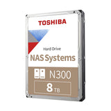 قرص صلب توشيبا سعة 8 تيرابايت NAS - 7200 دورة في الدقيقة، فئة SATA 6 جيجابت/ثانية، 3.5 بوصة - Hdwg480Ezsta