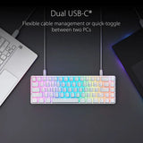 Asus M602 Rog Falchion Ace 65% Wired RGB Mechanical Gaming Keyboard NX Red Switch Linear & Swift (Arabic) - White