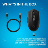 Logitech G305 X SUPERLIGHT Wireless/Bluetooth Gaming Mouse - Black