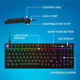 Logitech G316 X 98 RGB Lighting Wired Mechanical 8KHz Gaming Keyboard Tactile Switch - Black