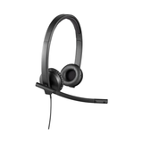 Logitech H570E USB Stereo Headset With Noise-Cancelling Mic - Black
