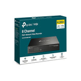 TP-LINK VIGI 8 Channel PoE+ Network Video Recorder - RJ-45 / USB 2.0 / SATA / Black